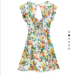 Zara floral mini dress